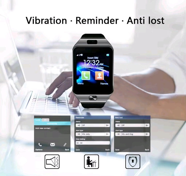 RELOJ SMARTWATCH TACTIL BLUETOOTH PODOMETRO